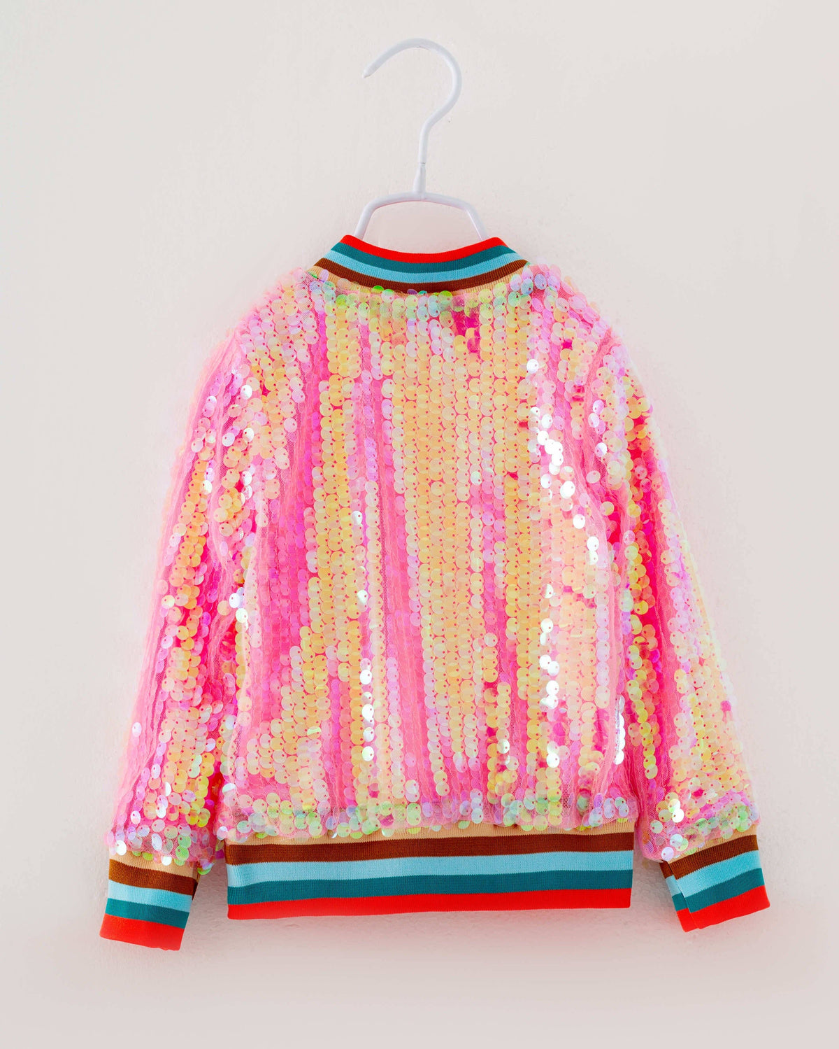 Pink Sequin Girl Jacket Top