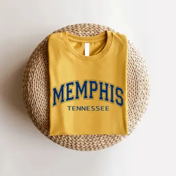 Memphis Tennessee T Shirt (3 Colors: Brick, Blue Jean, Stone Sand, Gray)