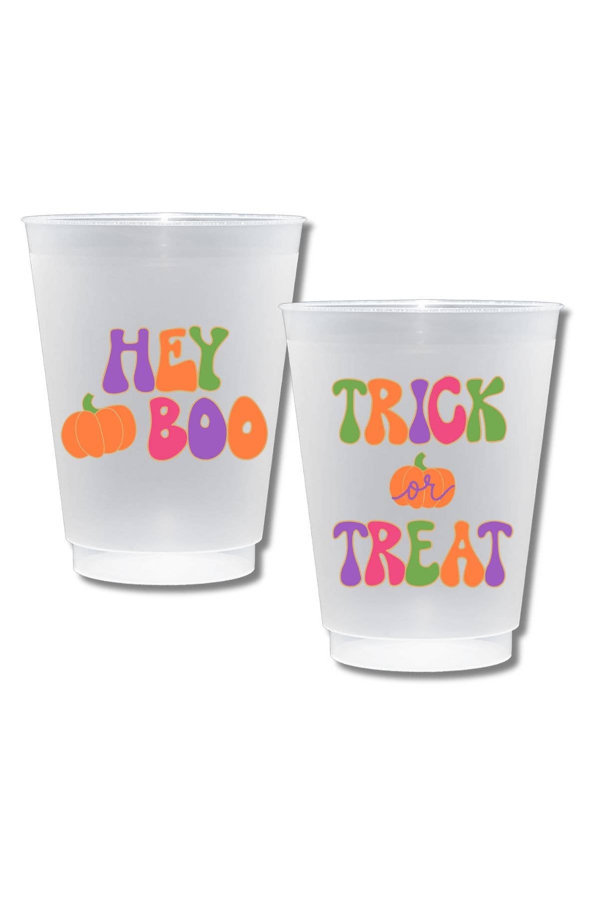 Hey Boo Shatterproof Frost Flex Plastic Cups (10)