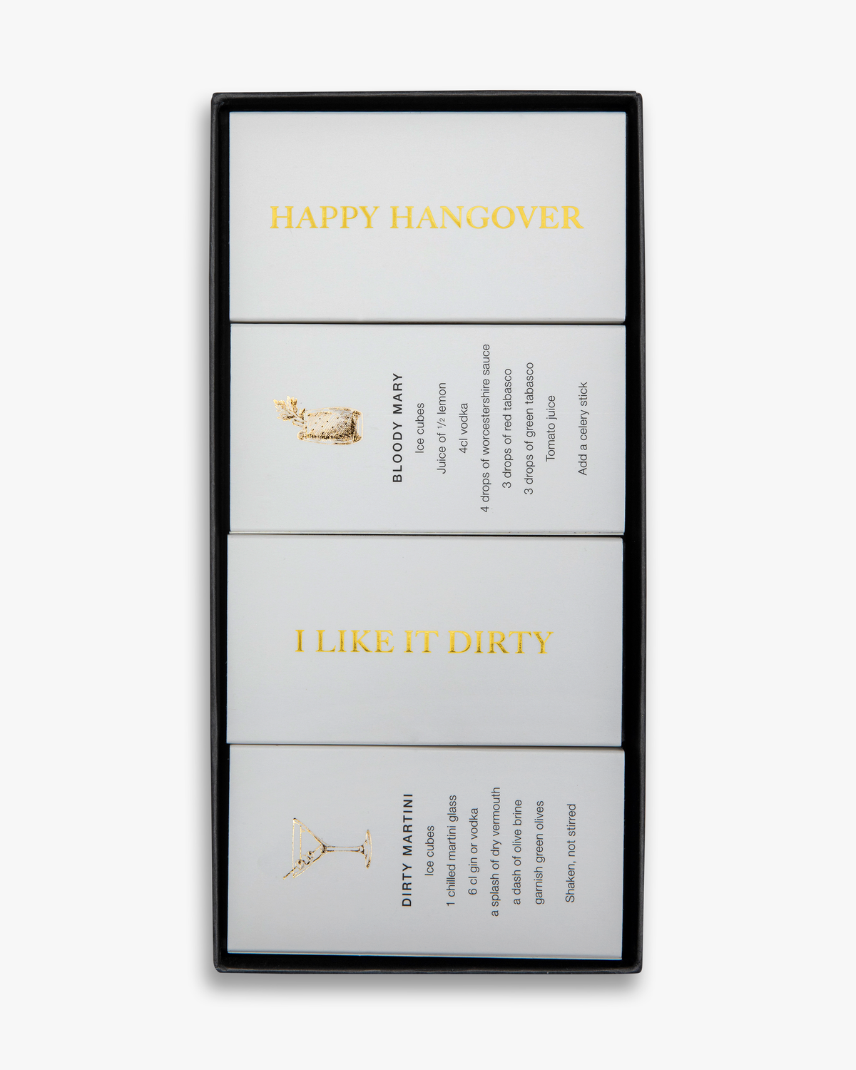 COCKTAIL MATCHES Gift box with set of 4 matchboxes