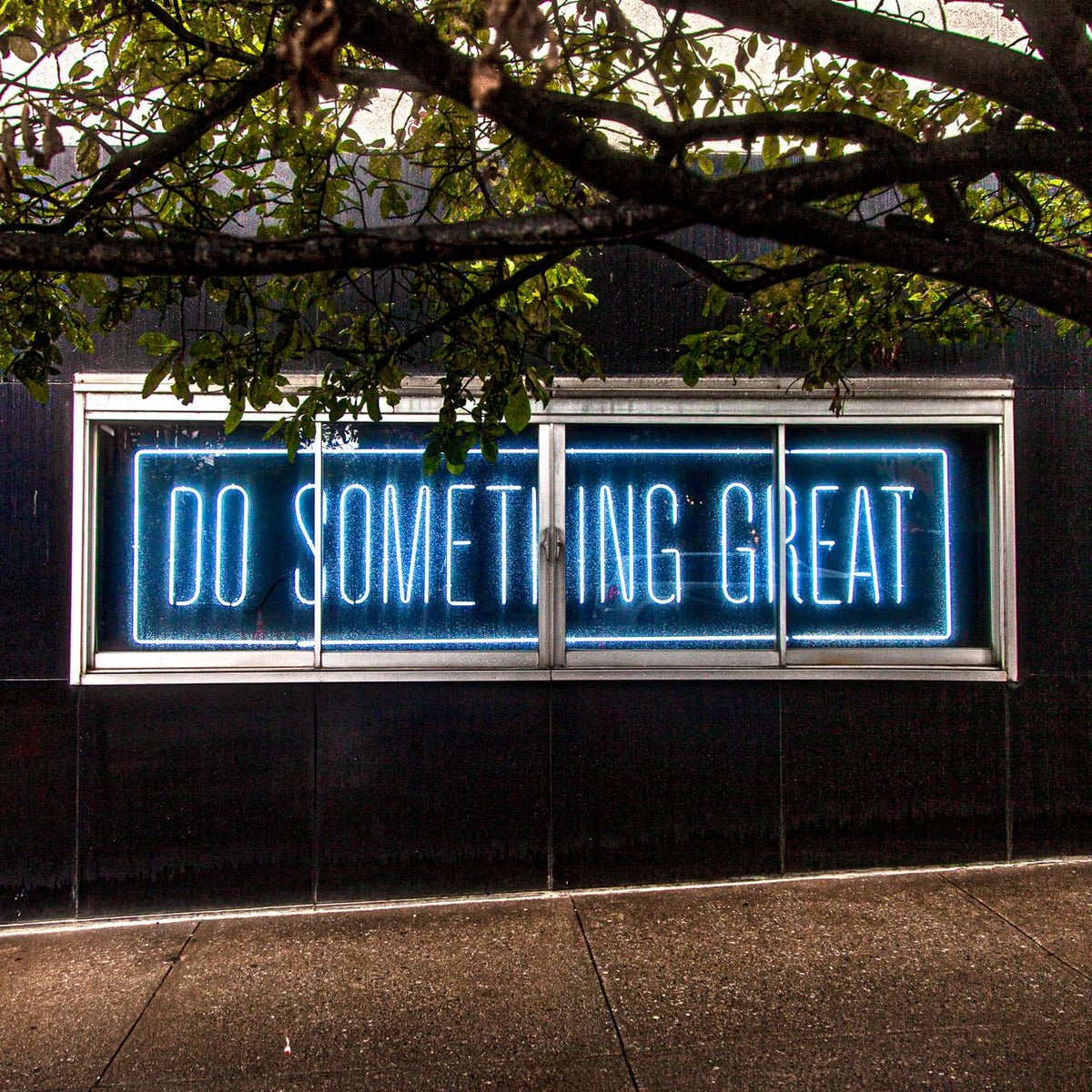 Do Something Great Neon Sign Coaster