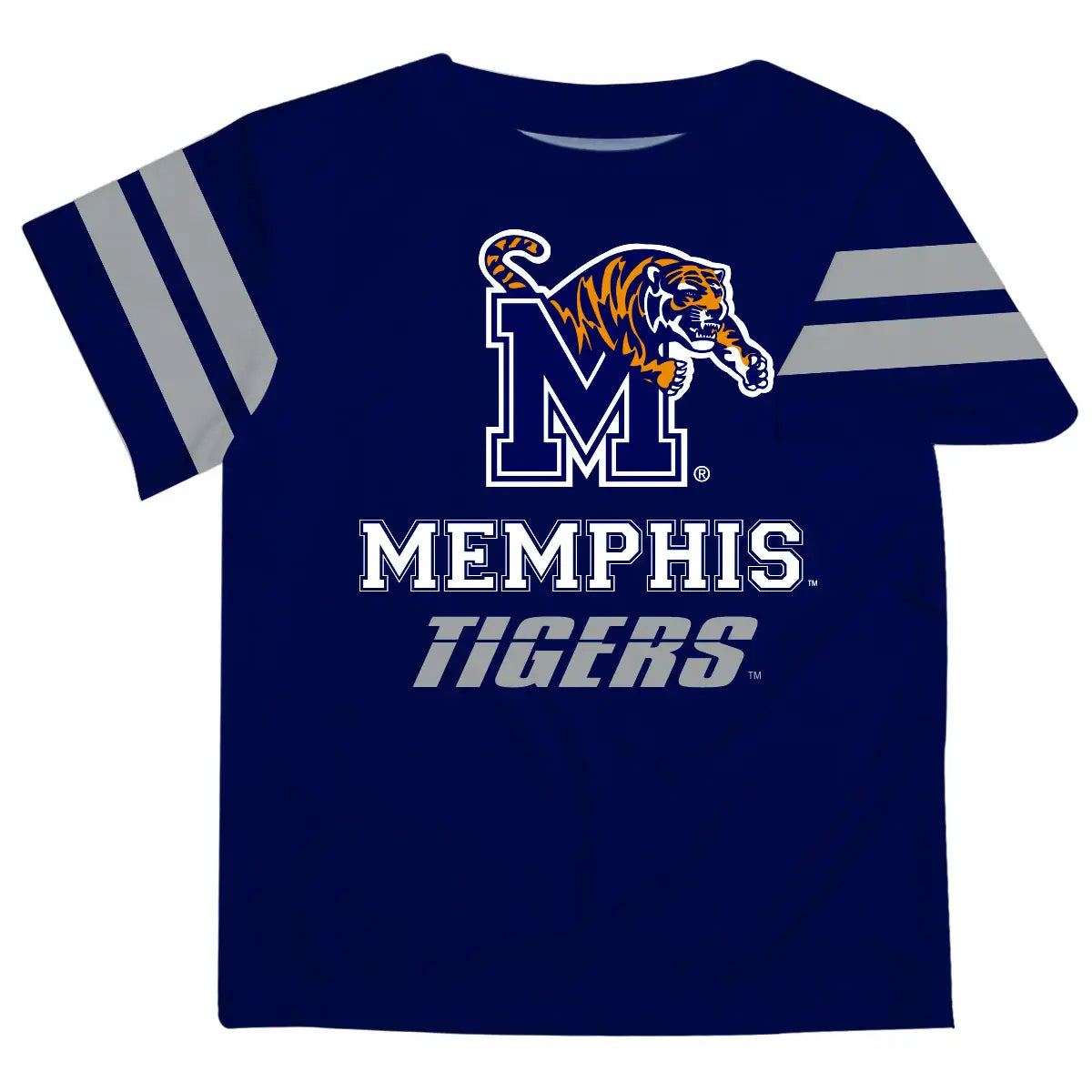 Memphis Tigers Hand Sketched Impressions Boys T-Shirt: White or Blue