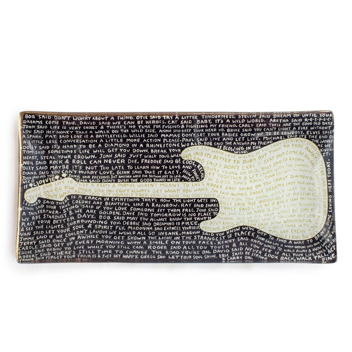 Legends Small Rectangle Decoupage Plate 8.5" x 4"