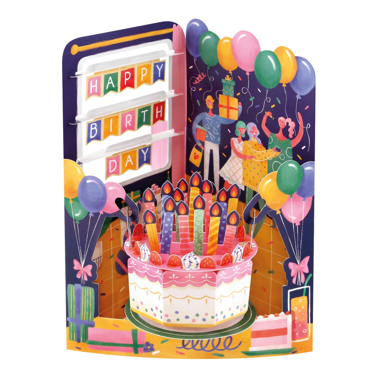 Santoro - Birthday Clebration Interactive 3D Swing Cards
