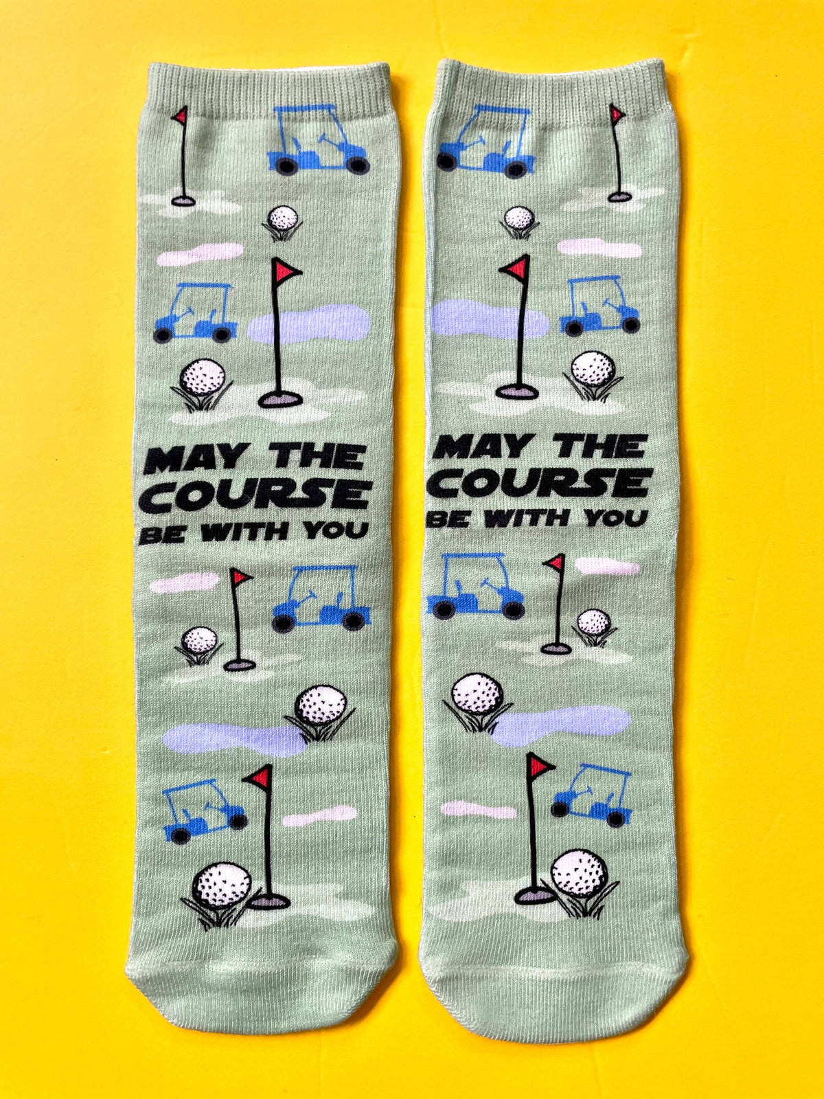 May The Course Be With You (Golf) - Funny Socks