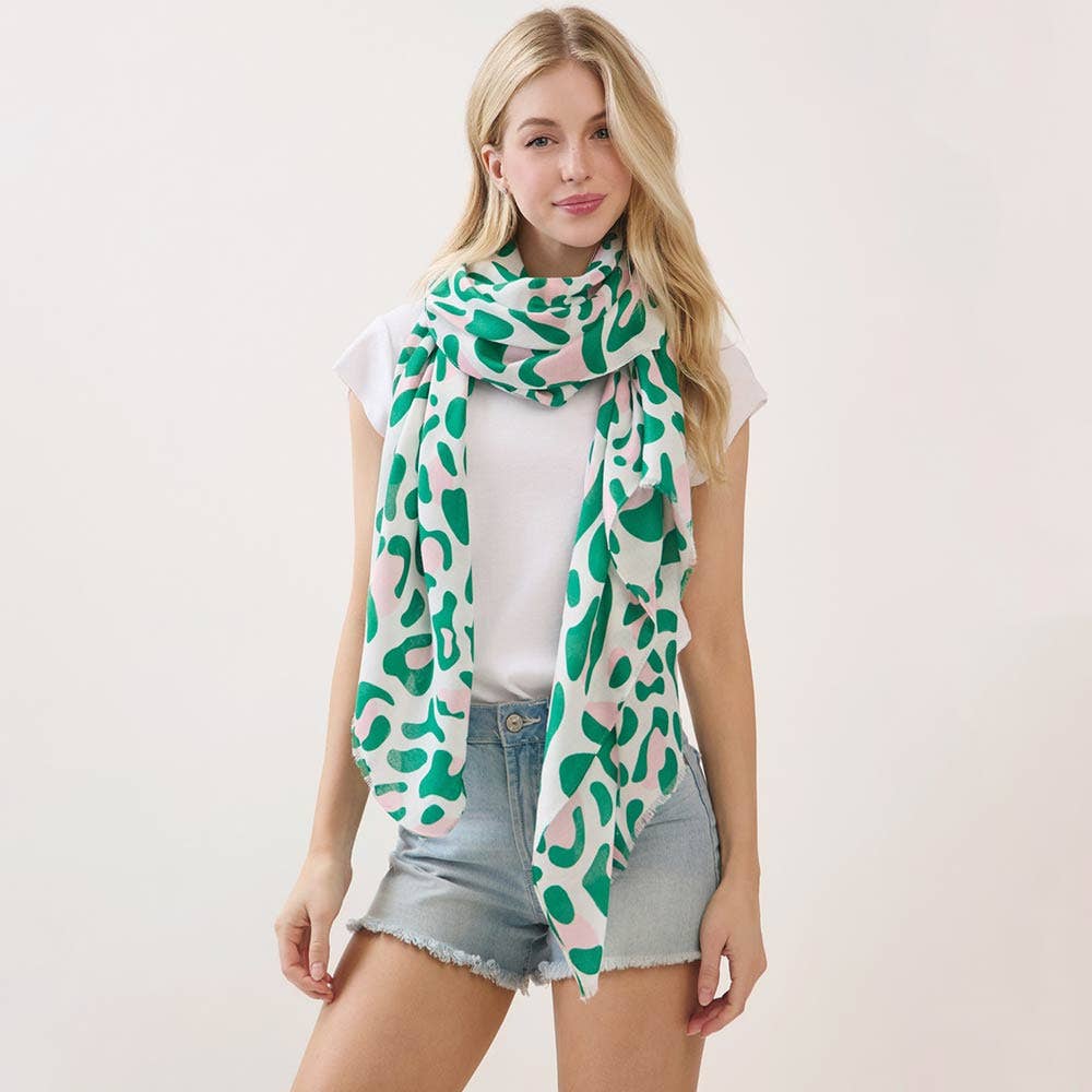Leopard Print Wrap Scarf