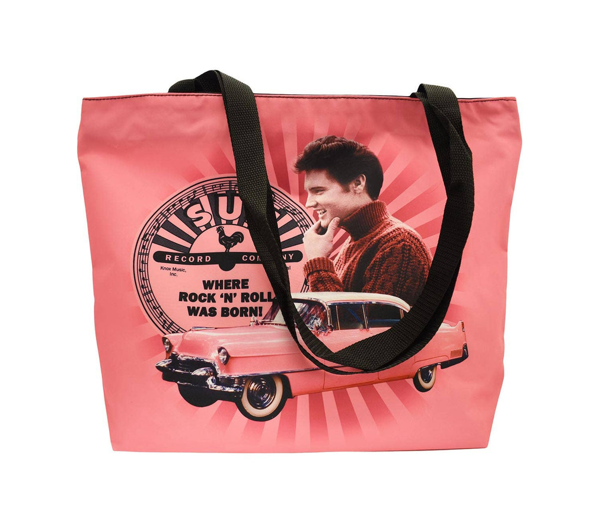Sun Record Tote Bag - Elvis Pink