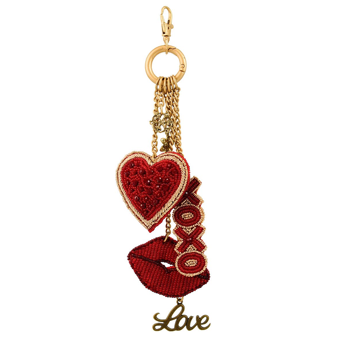 Lovers Lane Heart and Lips Charm