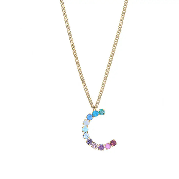 Monogram in Colors Necklace - Choose Your Initial