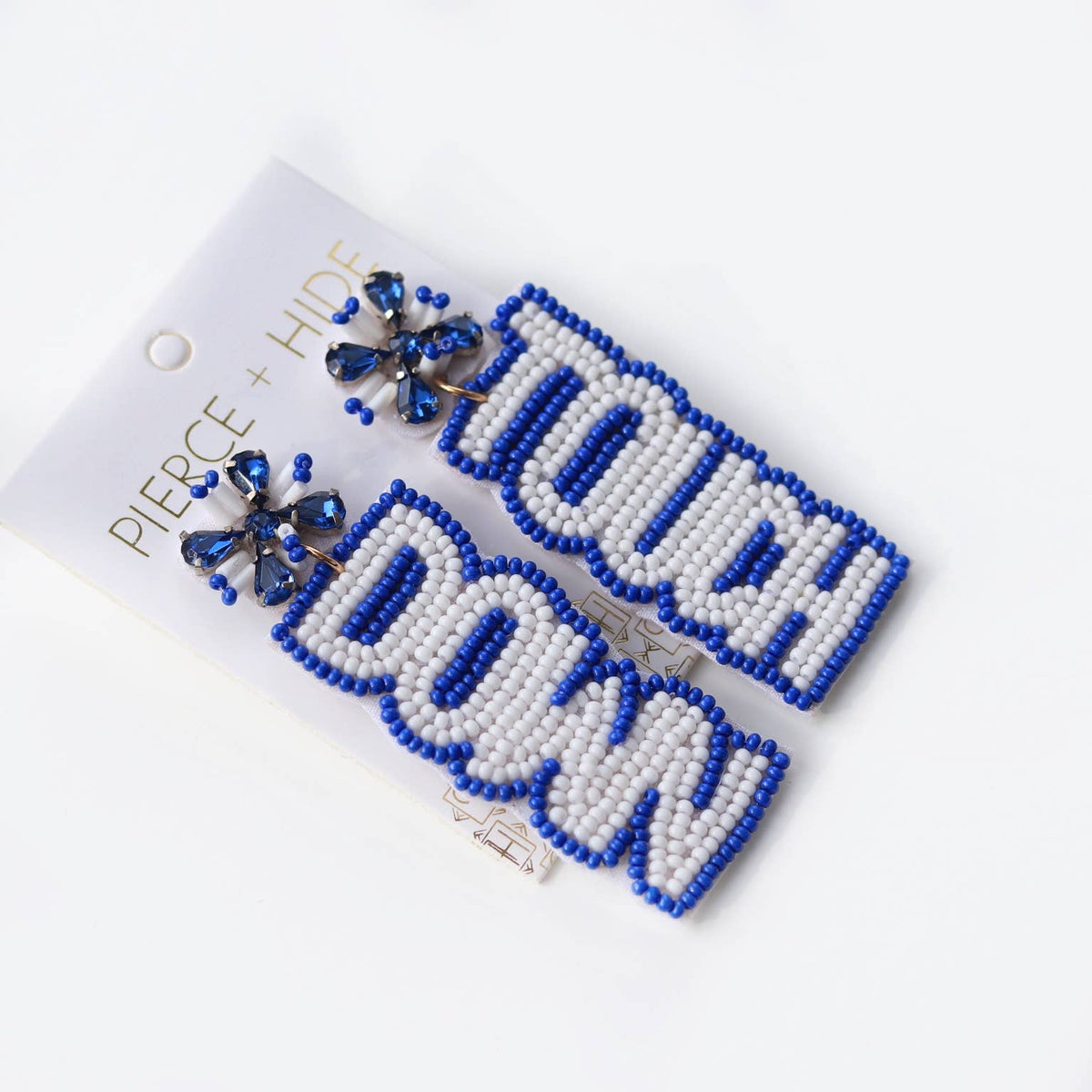 Custom Beaded Royal Touch Down Earrings | GAME DAY EARRINGS