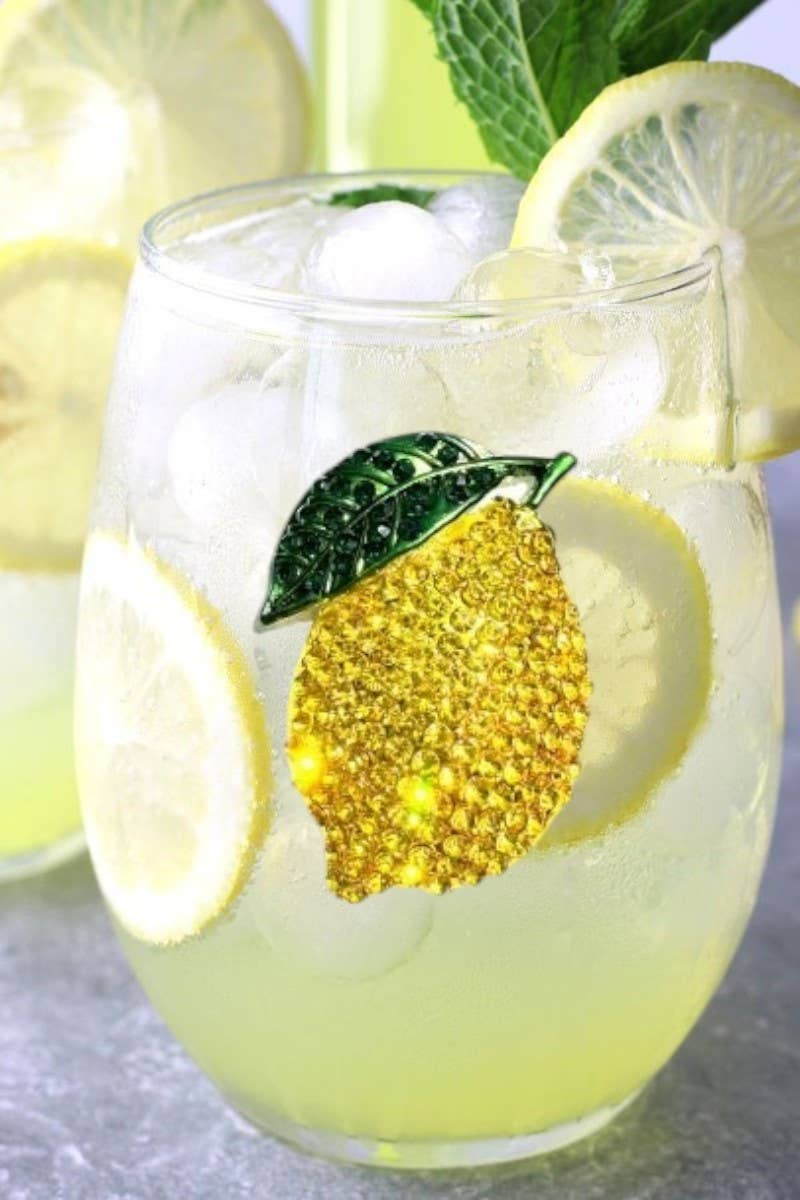 Lemon Stemless Wine Glass