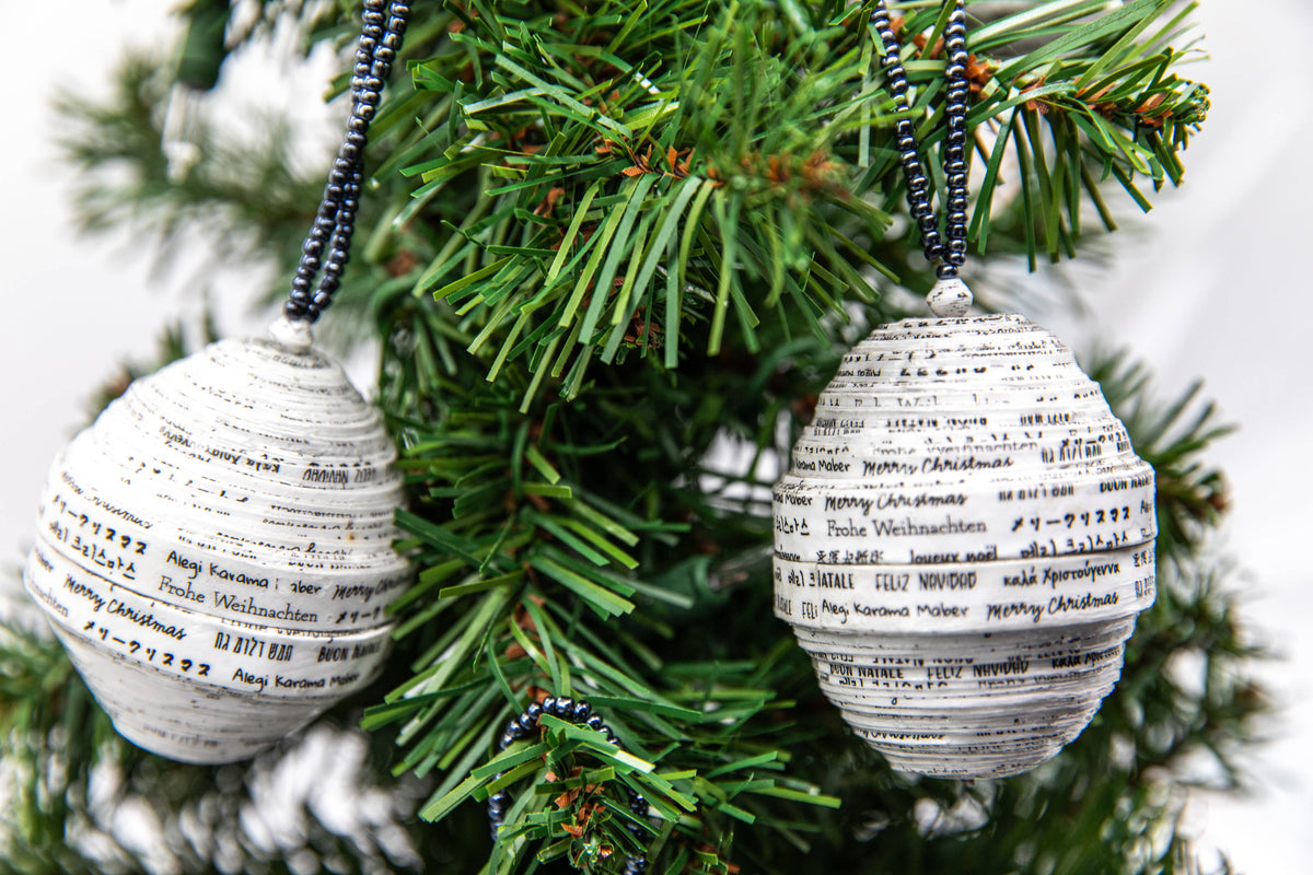Large Paper Ball Ornaments: Christmas 'Round The World