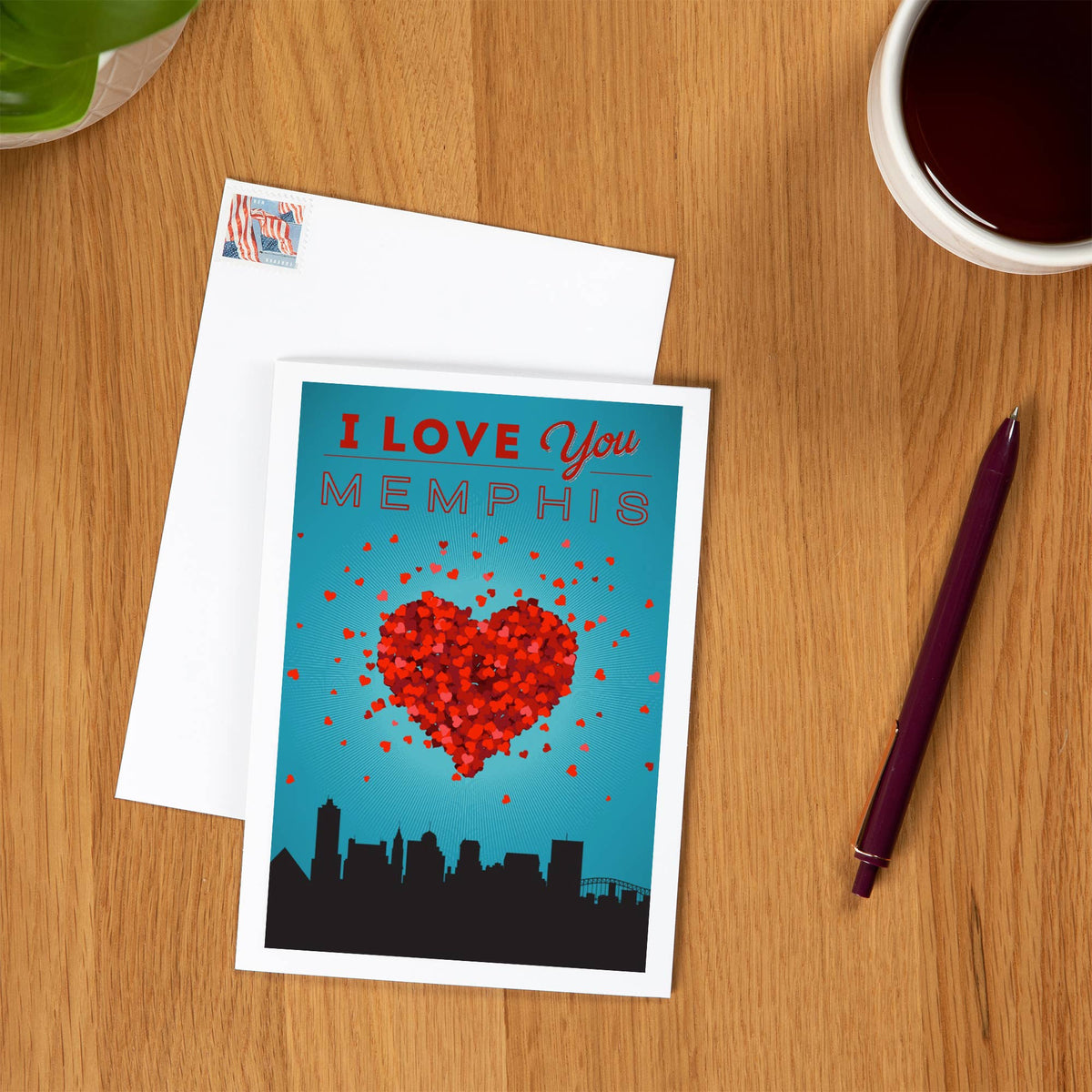 GREETING CARD I Love You Memphis, Tennessee