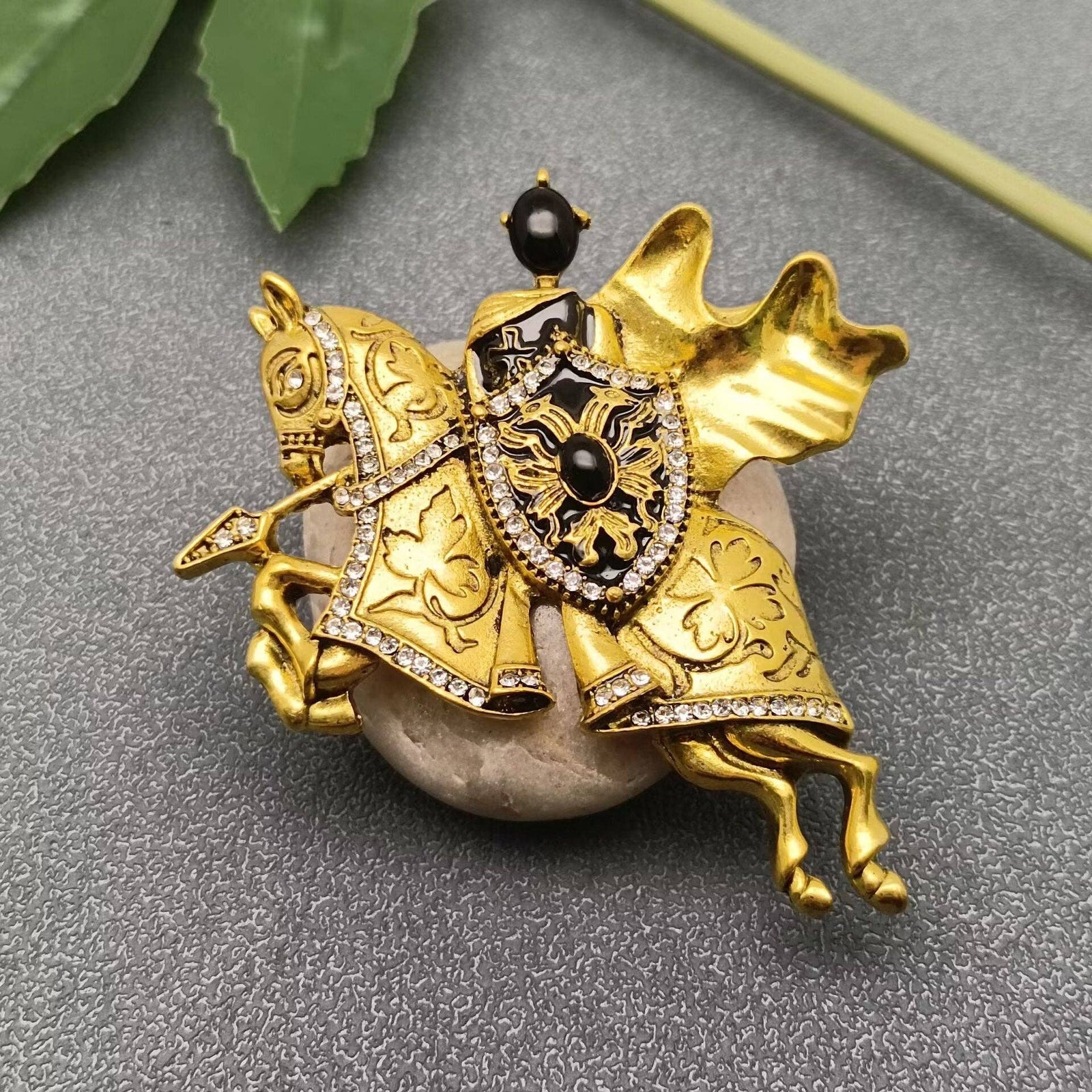 Golden Knight Brooch