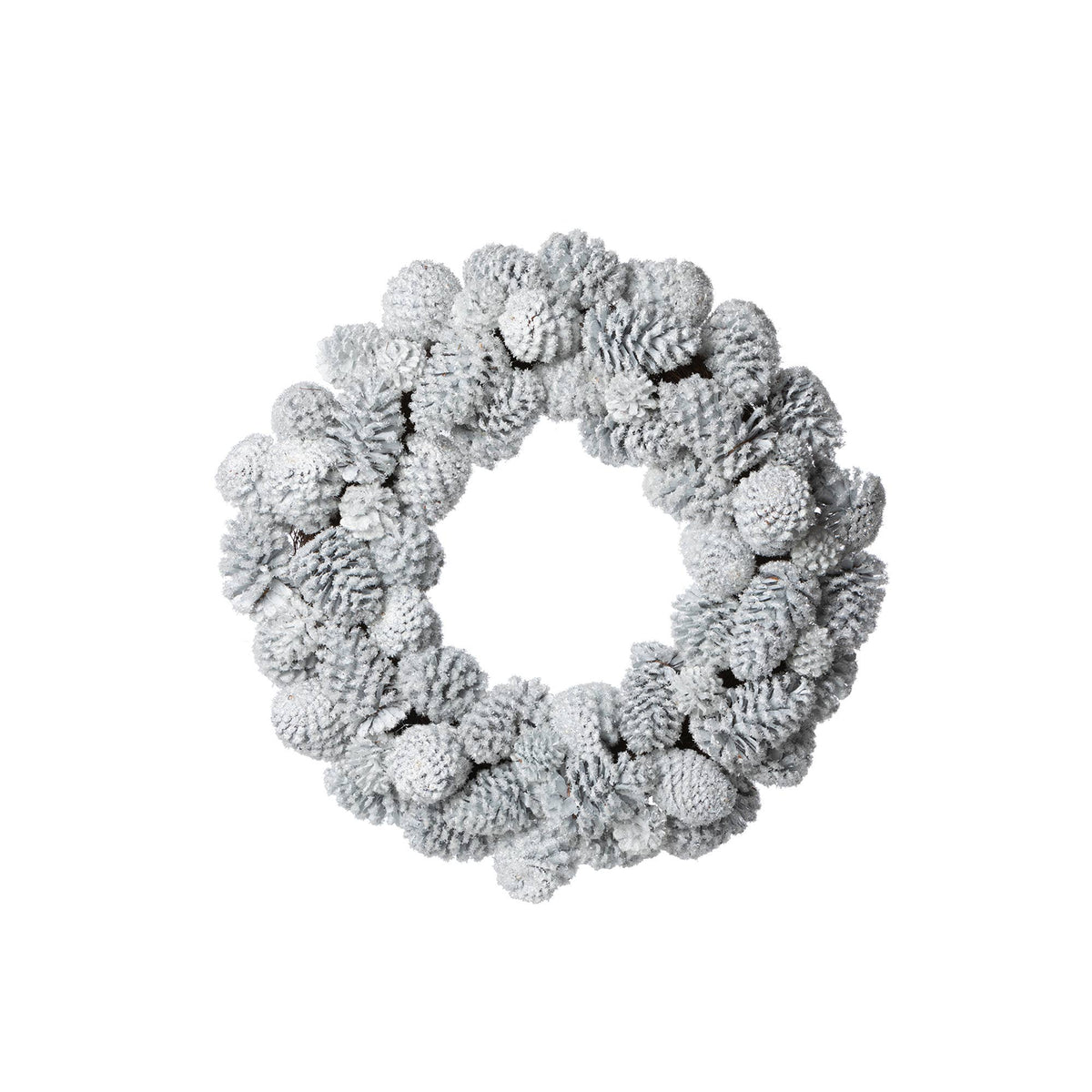 Park Hill Collection Glistening Snowy Pine Cone Wreath