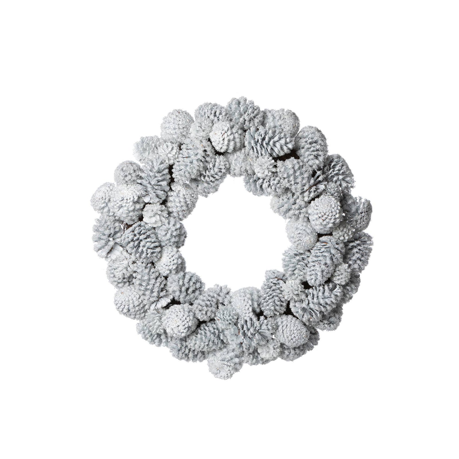 Park Hill Collection Glistening Snowy Pine Cone Wreath