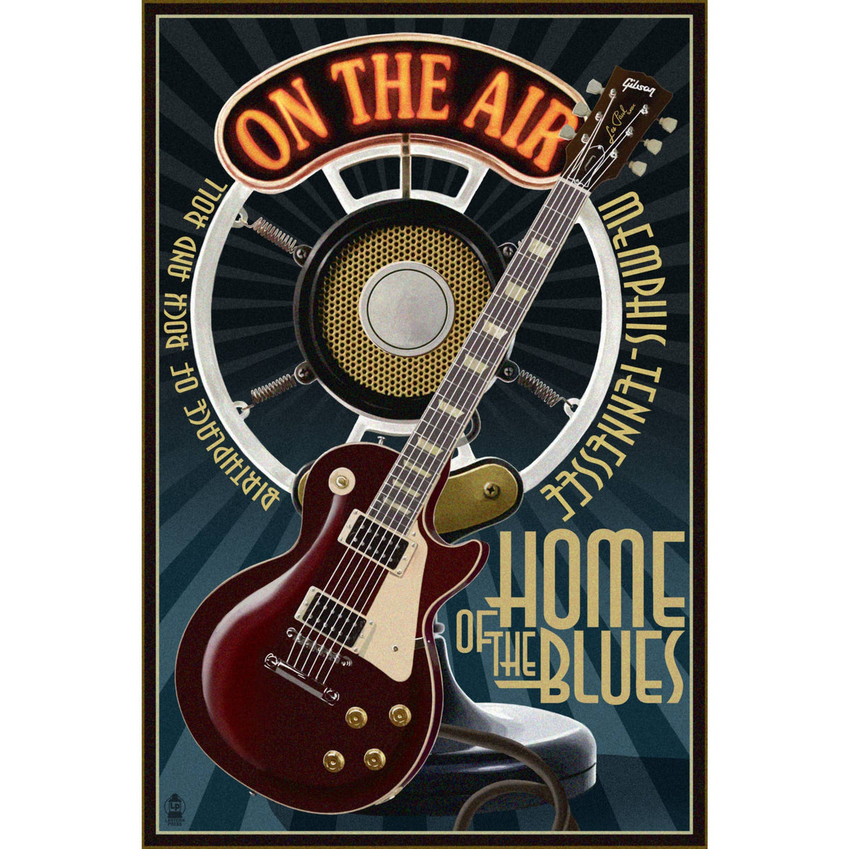 Notecard 43540 Memphis Tennessee Guitar and Microphone (B