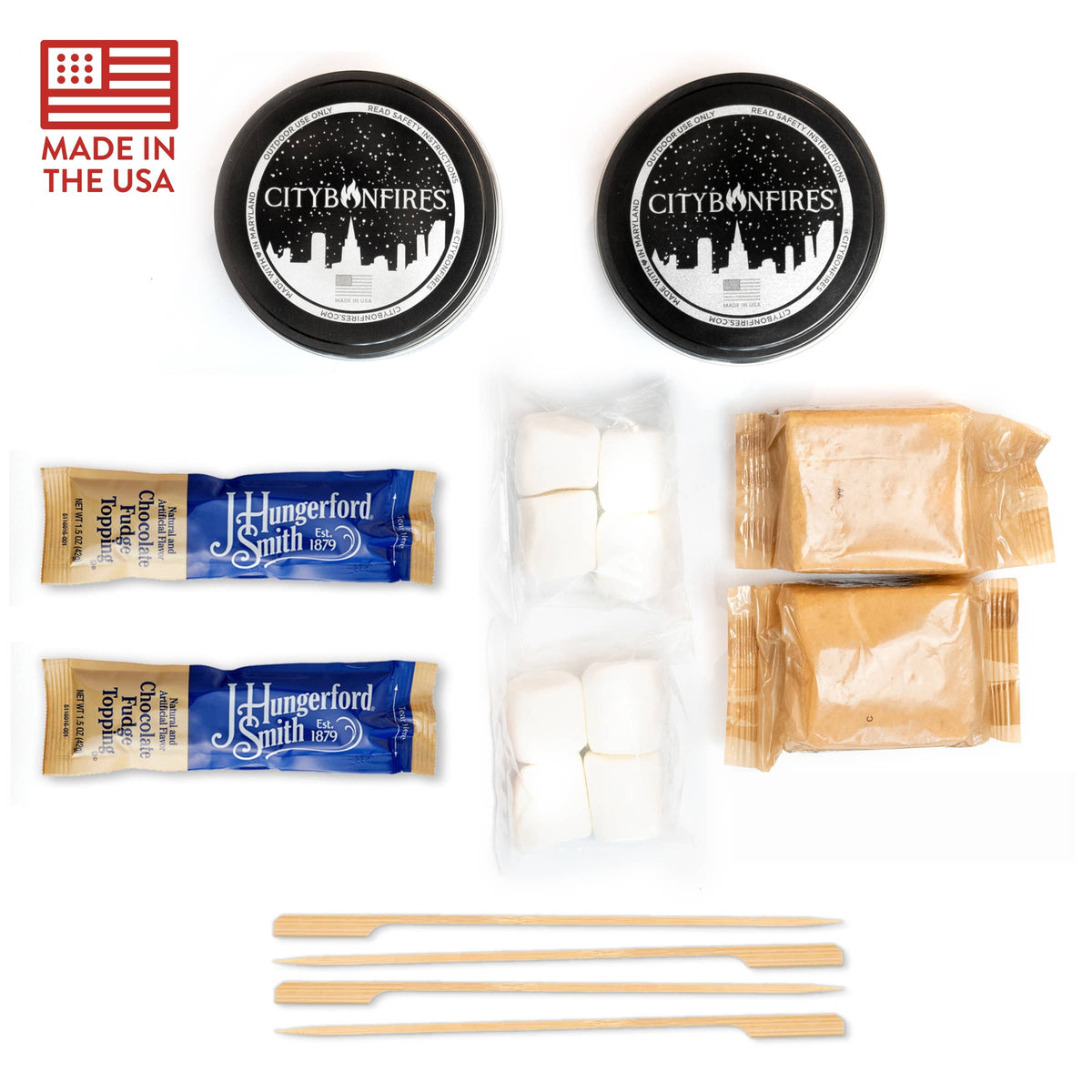 S'mores Family Pack – 2 City Bonfires + S'mores Kit for 8
