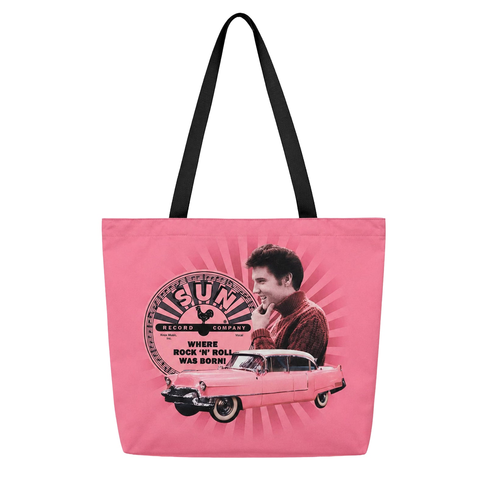 Sun Record Tote Bag - Elvis Pink