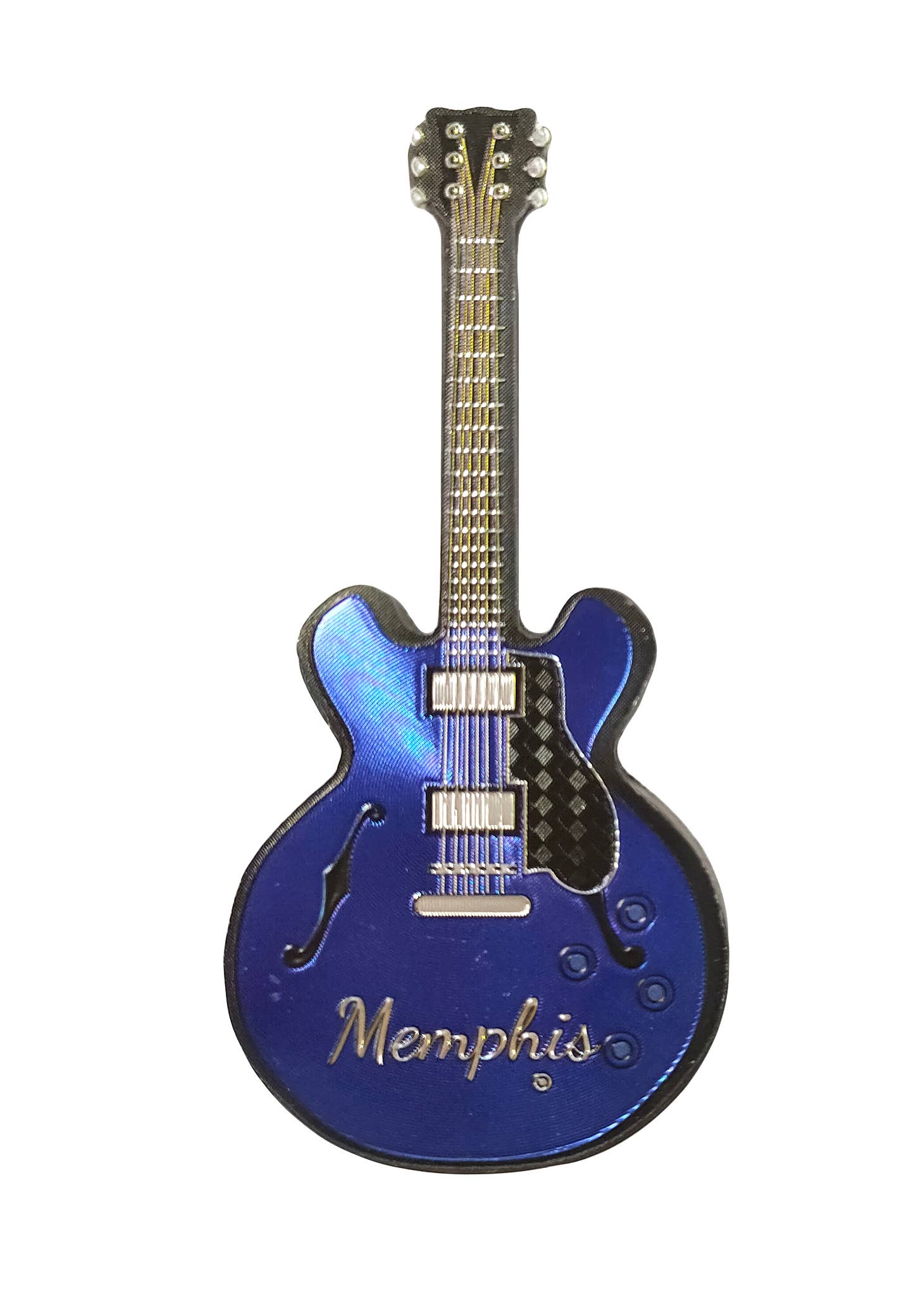 Memphis Magnet - Blue Foil Guitar Design