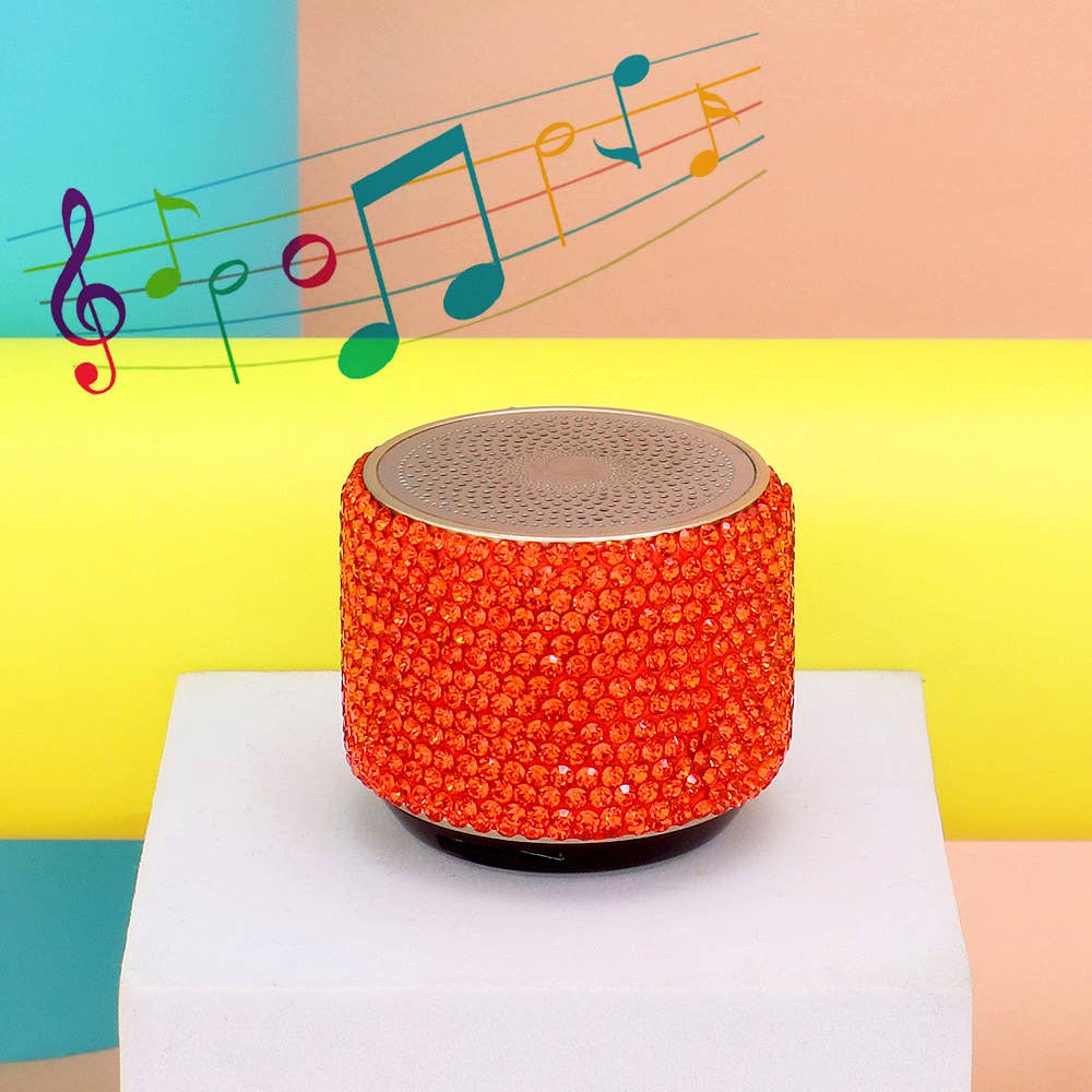 Mini Portable Bling Studded Wireless Speaker
: Orange