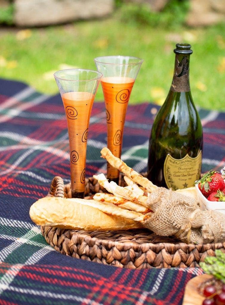 Tuscan Sunset Hollow Flute Glasses