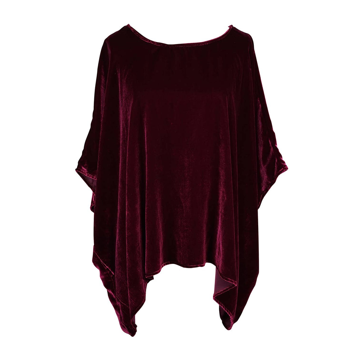 Plumberry Silk Velvet Scarf Top