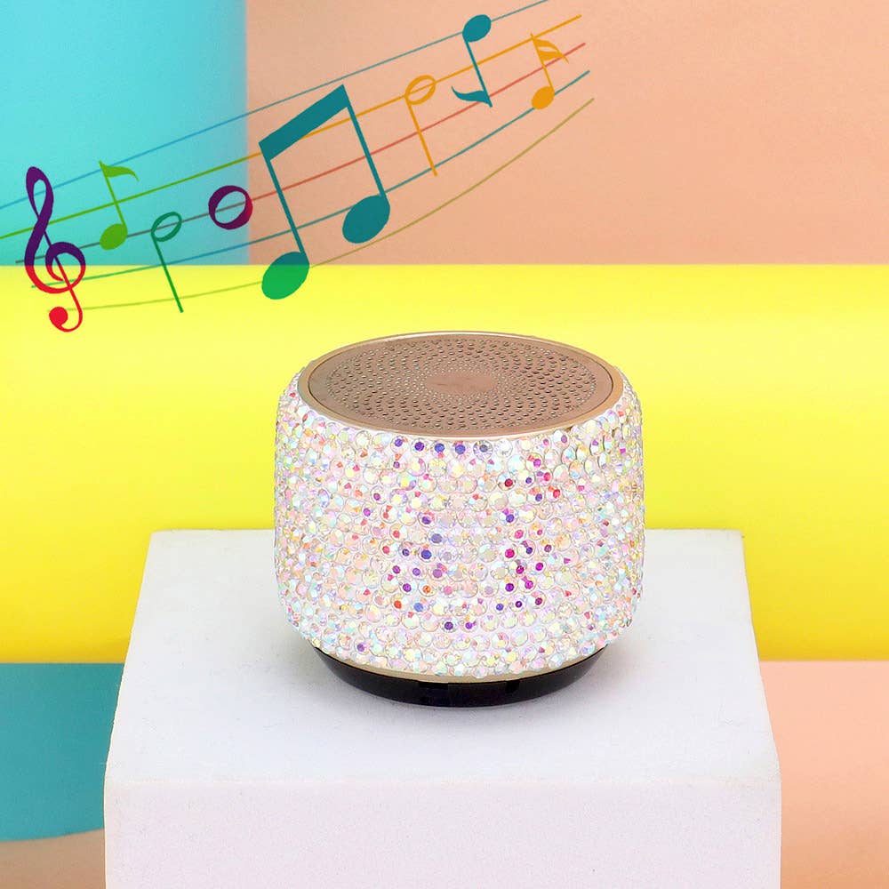 Mini Portable Bling Studded Wireless Speaker
: PEACH