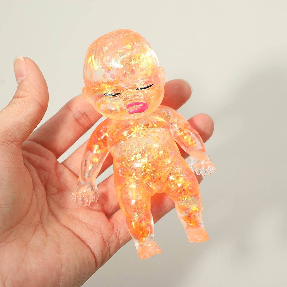 Glittered Figure Doll Squeeze Squishy Stress Relief Toy
