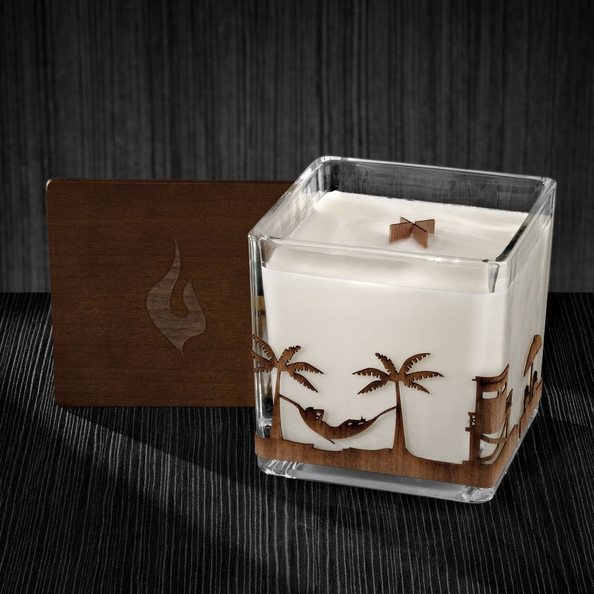 Wood Wrapped City Skyline Candle 4x4x4: Memphis Tennessee