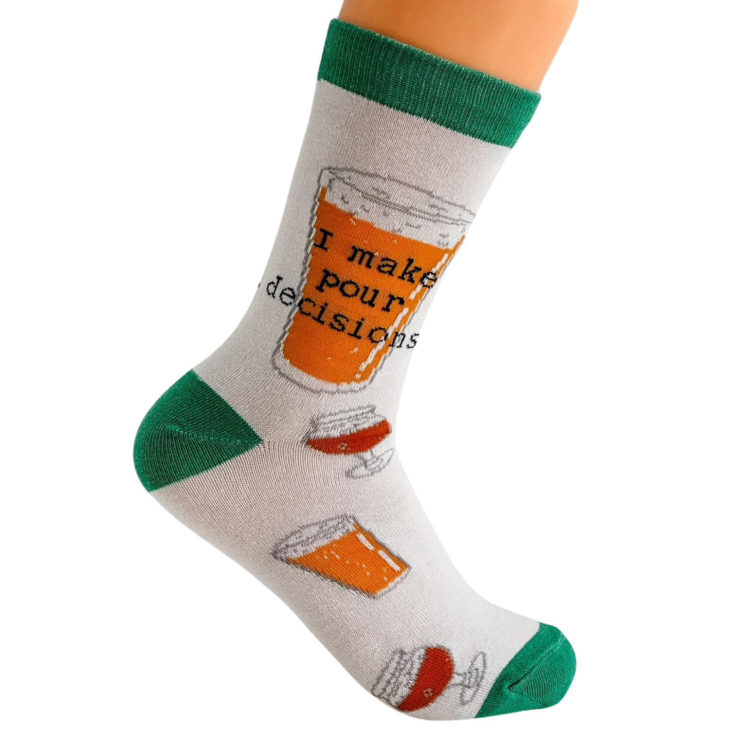 I Make Pour Decisions - Funny Unisex Socks - Beer, Gift