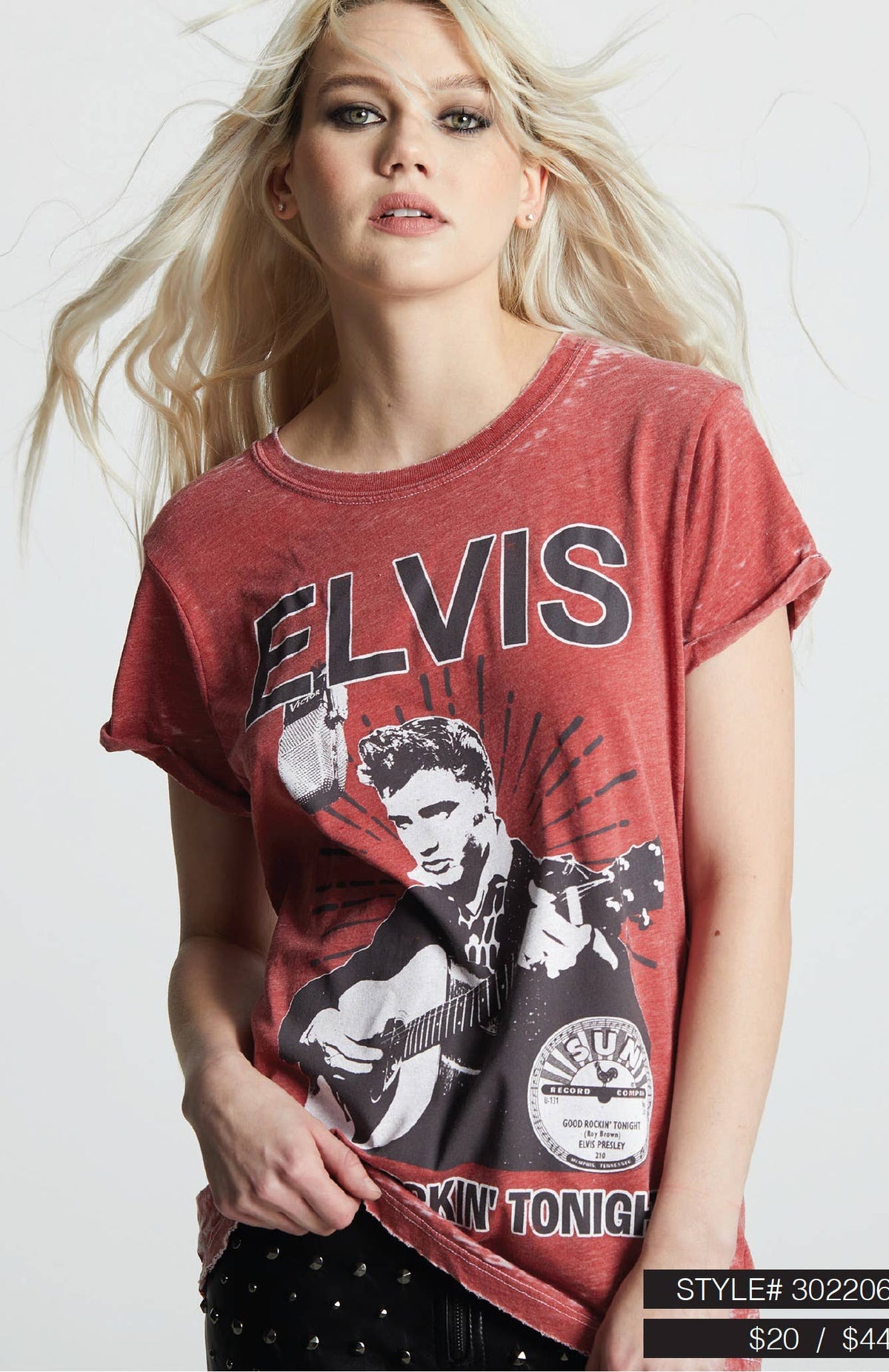 Sun Records X Elvis Burnout Tee