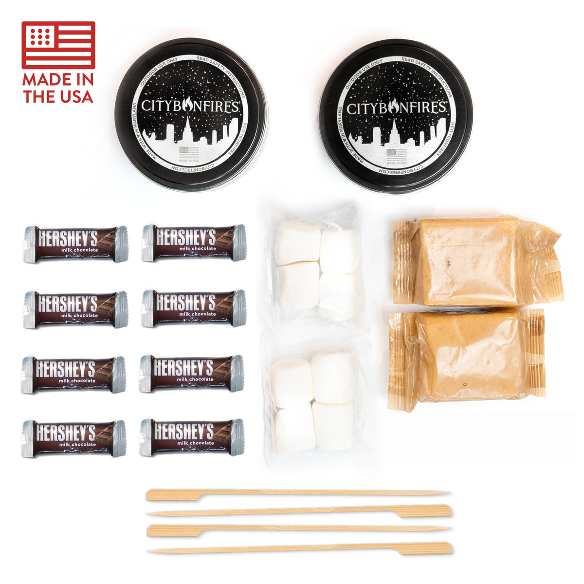 S'mores Family Pack – 2 City Bonfires + S'mores Kit for 8