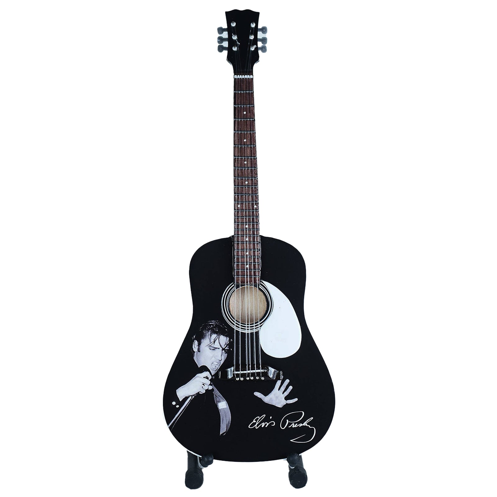 Elvis Guitar - Black 10" Tall with Stand