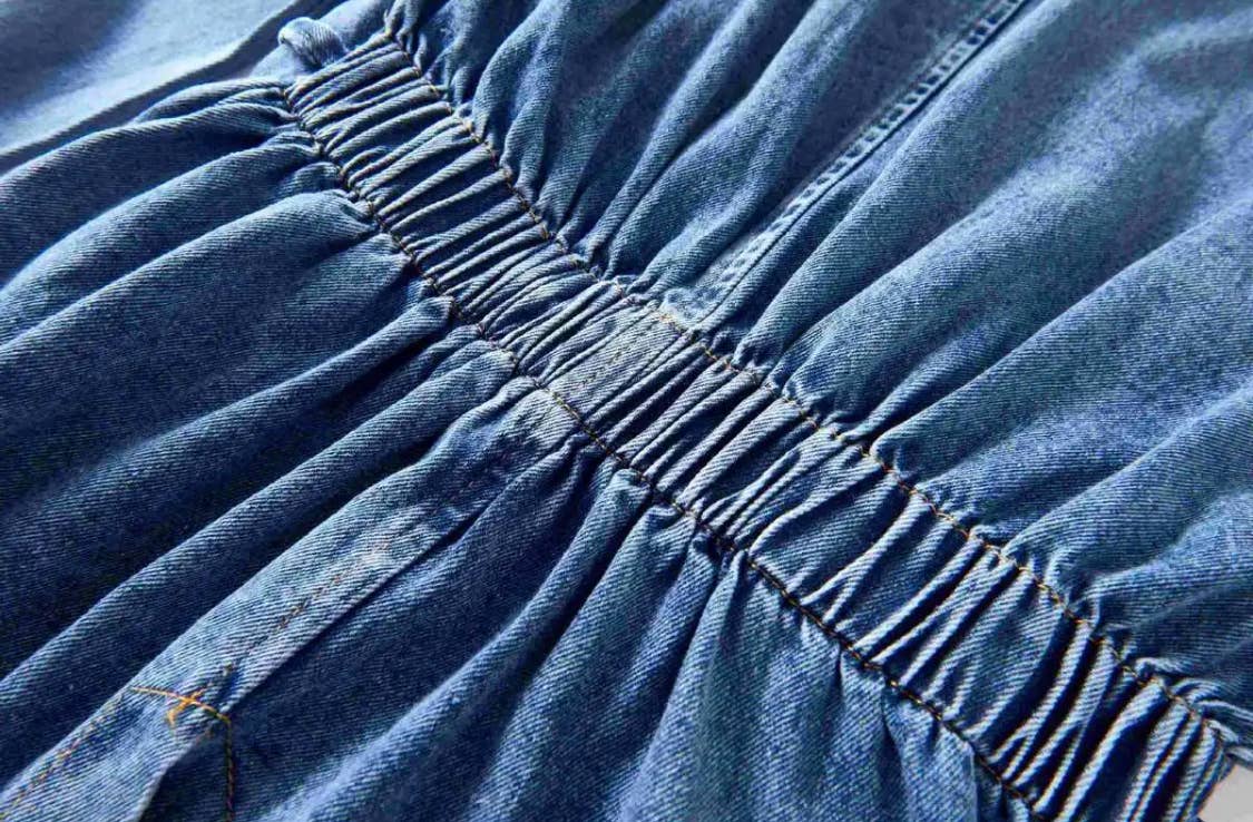 Hooded Wrap Jean Jacket ~ 1 Dk Wash