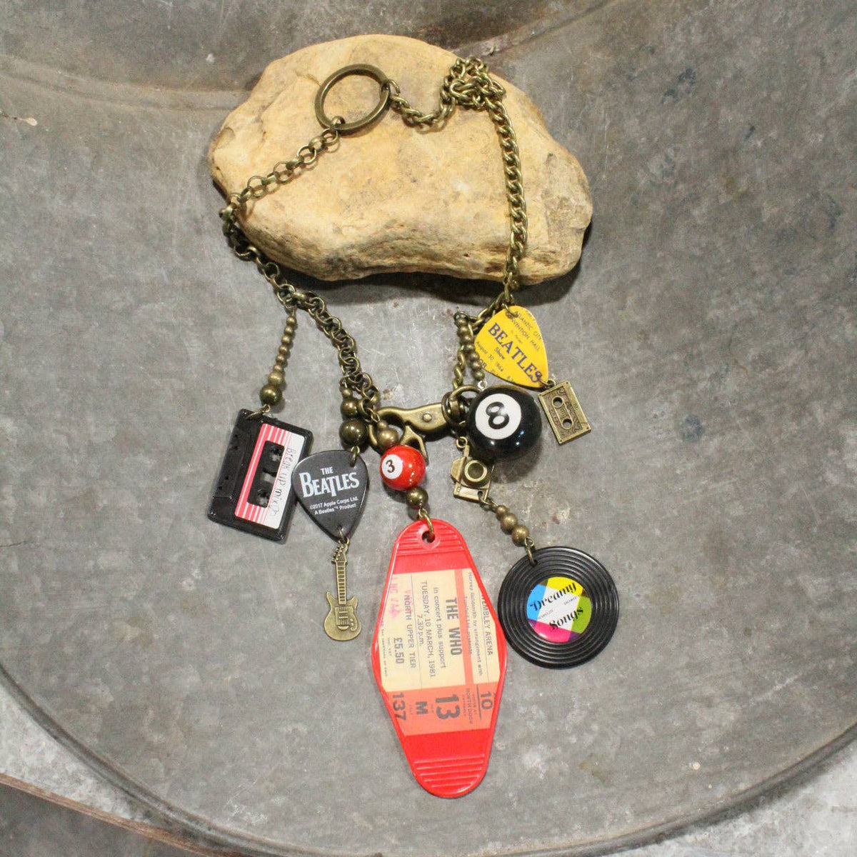 I Love Rock N Roll Charm&#39;d Necklace