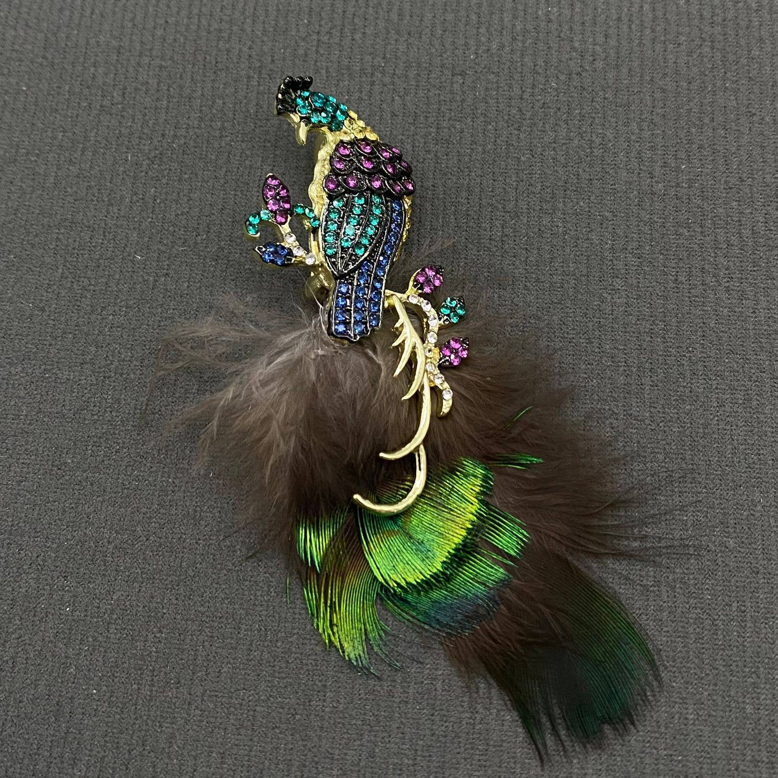 Peacock Brooch