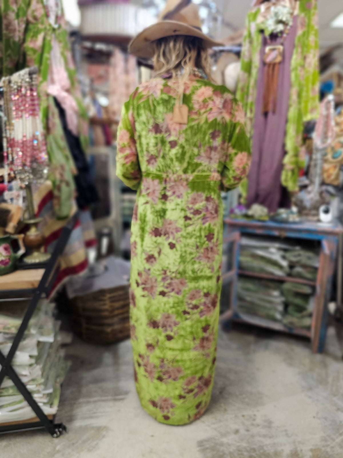 Velvet Elegant Burnout Duster