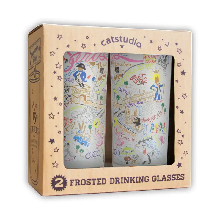Memphis Frosted Drinking Glass/ (Set of 2)