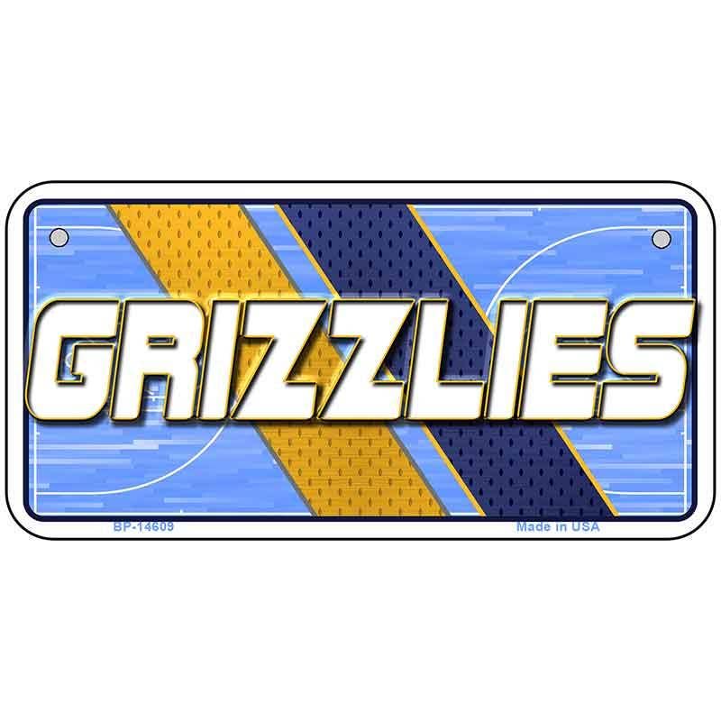GRIZZLIES Graphic Novelty Metal License Plate