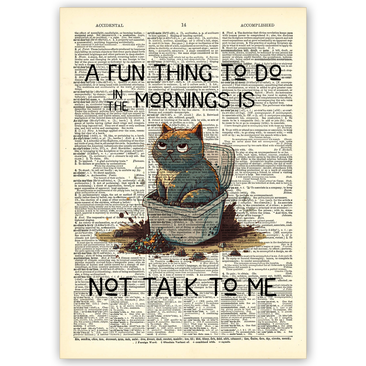 Art Print Dictionary Page | Vintage | A Fun Thing To Do