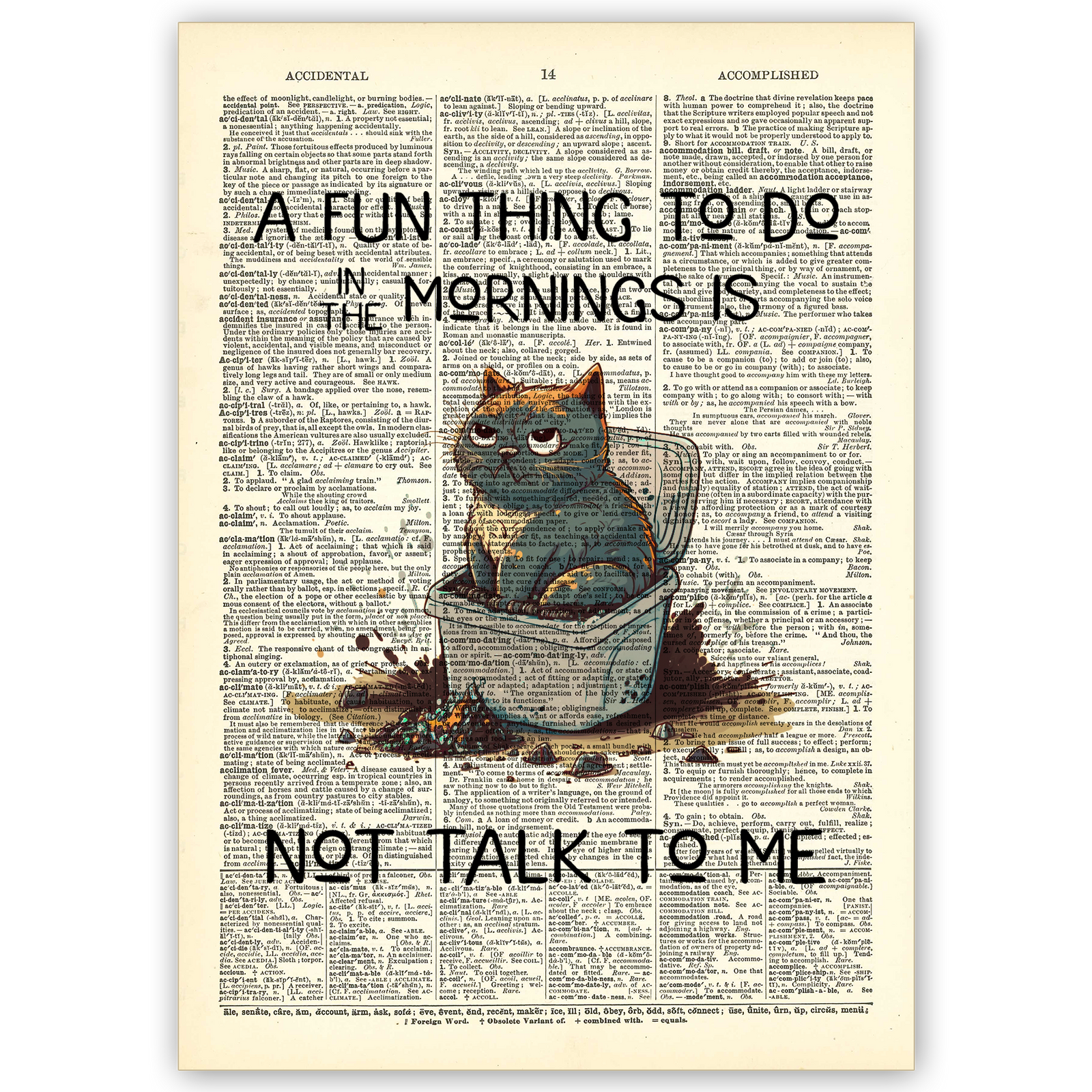 Art Print Dictionary Page | Vintage | A Fun Thing To Do