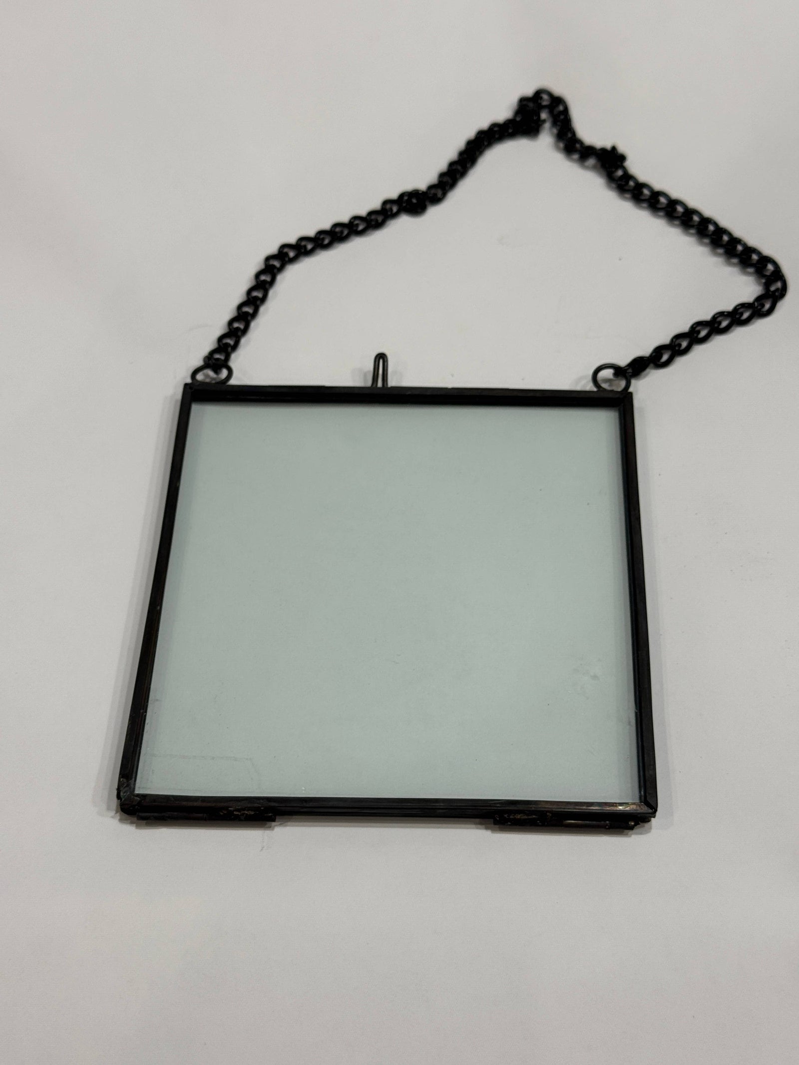 4" x 4" Black Zink Glass Frame