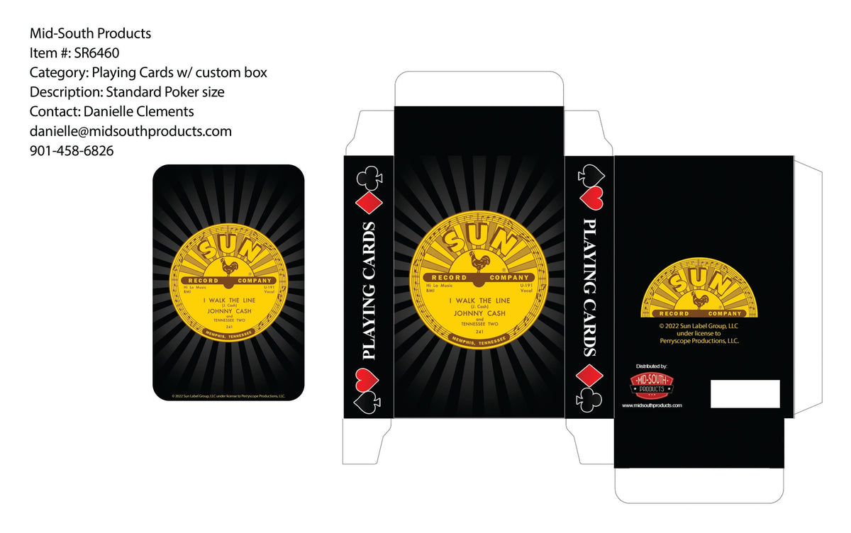 Sun Record Playing Cards - Johnny Cash