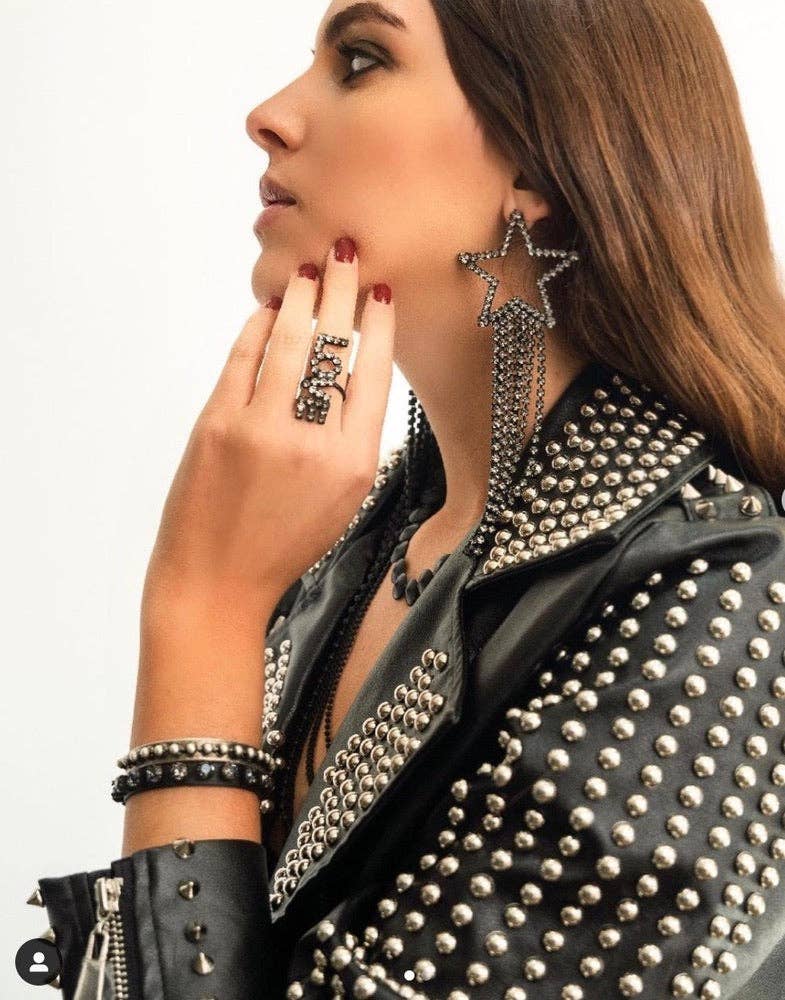 Adjustable Love Ring: Black