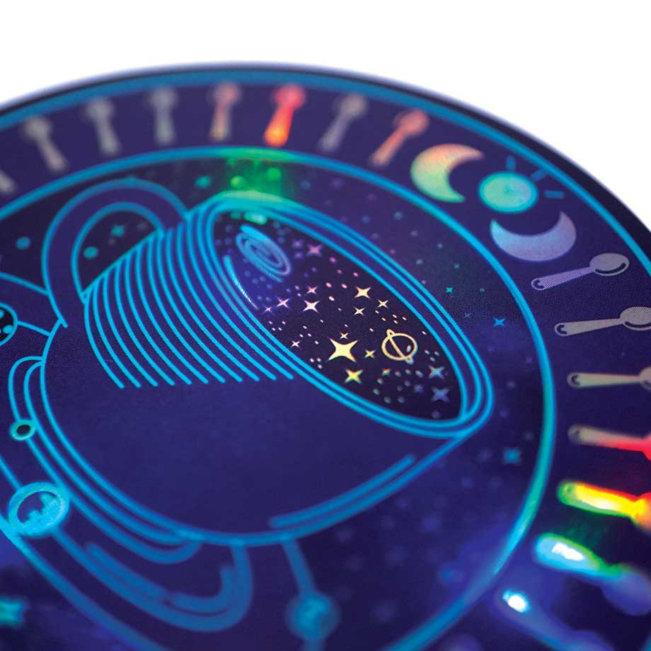 I Need My Space Sticker Holographic: Height: 80 mm | 3.15".