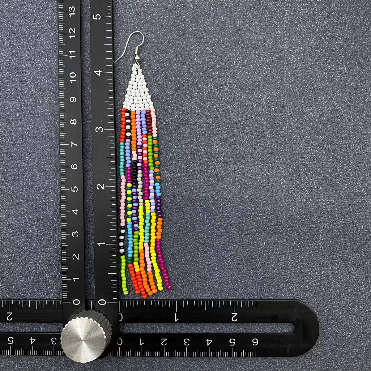 Boho Colored hand-woven Seed Beads Fringe Earrings