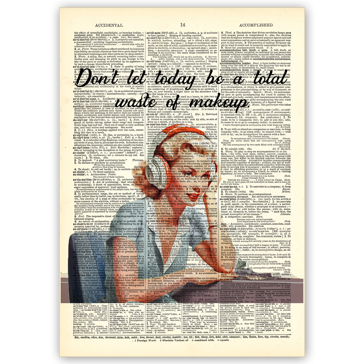 Art Print Dictionary Page | Don't Let Today