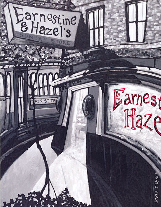 "Earnestine and Hazel's B/W"  Print by David Lynch