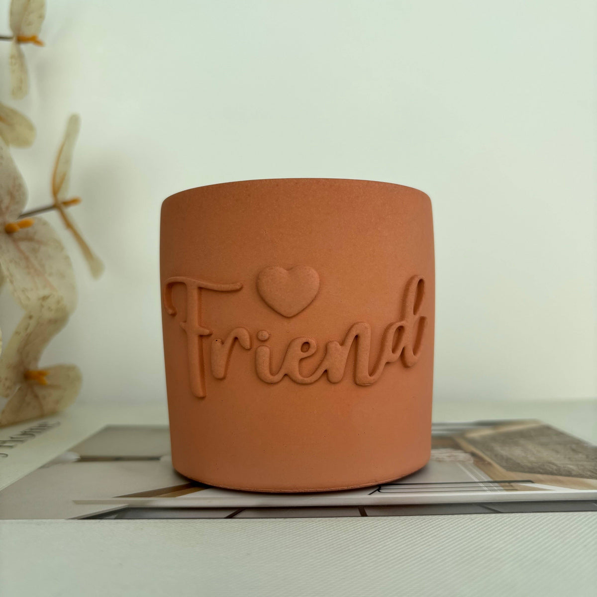 Friend Embossed Vessel/ Pot | Friend Gift